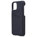 Essentials Triple Card iPhone 11 Pro Nahkakotelo - Musta