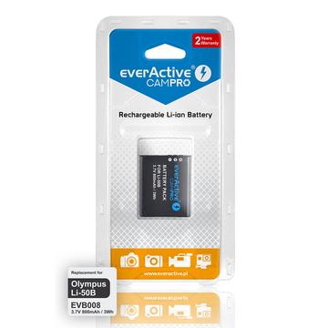 EverActive CamPro EVB008 akku - Olympus LI-50B, Pentax RZ10, Ricoh CX3 - 800mAh