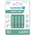 EverActive Infinity Line EVHRL03-550 Ladattavat AAA-paristot 550mAh - 4 kpl.