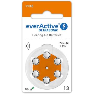 EverActive Ultrasonic 13/PR48 kuulokojeiden paristot - 6 kpl.
