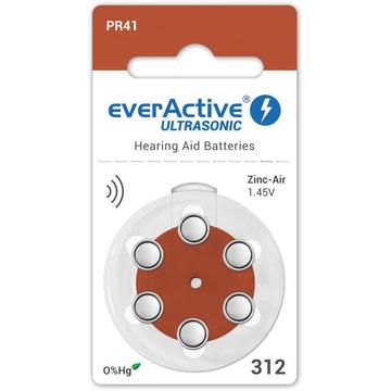 EverActive Ultrasonic 312/PR41 kuulokojeiden paristot - 6 kpl.