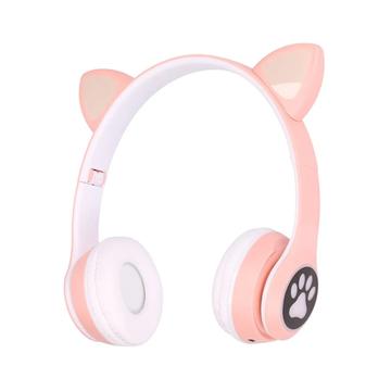 Extralink Cat-Ear langattomat lasten kuulokkeet - vaaleanpunainen