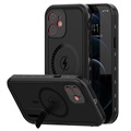 Extreme IP68 iPhone 12 Mini Magneettinen Vedenpitävä Kotelo - Musta