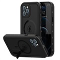 Extreme IP68 iPhone 12 Pro Magneettinen Vedenpitävä Kotelo - Musta