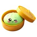 Dumpling squishy-lelu silmäilmeellä ja höyrytyskorilla - vihreä
