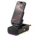F15 3-in-1 kokoontaitettava puhelimen pidike, jossa on Bluetooth-kaiutin ja 1200mAh-virtapankki