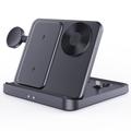 F16S 3-in-1-taitettava langaton latausasema Samsung Galaxy -laitteille - 15W - musta