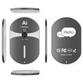 F8pro AI -magneettinen Bluetooth-kääntäjä, 138 kieltä - musta