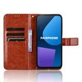 Fairphone 5 Lompakkokotelo Magneettisella Sulkijalla - Ruskea