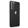 Ferrari On Track Perforated Samsung Galaxy S21 5G Kotelo - Musta