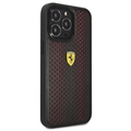 Ferrari On Track Perforated iPhone 14 Pro Max Kotelo - Punainen / Musta