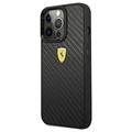 Ferrari On Track Real Carbon iPhone 13 Pro Max Suojakuori (Avoin pakkaus - Erinomainen) - Musta