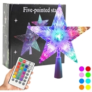 Viisikärkinen RGB-LED-valo - kaukosäädin, USB-virta - 22cm