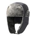 Fleece-vuorattu paksu talvi Trapper hattu - harmaa