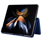 Samsung Galaxy Z Fold5 Flip Lompakkokotelo - Hiilikuitu - Sininen