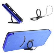 Samsung Galaxy Z Fold5 Flip Lompakkokotelo - Hiilikuitu - Sininen