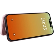 iPhone 15 Pro Flip Lompakkokotelo - Hiilikuitu