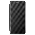 Motorola Moto G60S Lompakkokotelo - Hiilikuitu - Musta