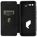 Asus ROG Phone 5 Lompakkokotelo - Hiilikuitu - Musta