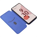 Google Pixel 6 Lompakkokotelo - Hiilikuitu - Sininen