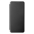 Motorola Moto G51 5G Flip Lompakkokotelo - Hiilikuitu - Musta