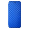 Motorola Moto G51 5G Flip Lompakkokotelo - Hiilikuitu - Sininen