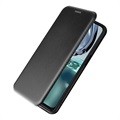 Motorola Moto G62 5G Flip Lompakkokotelo - Hiilikuitu - Musta