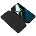 OnePlus 11 Lompakkokotelo - Hiilikuitu - Musta