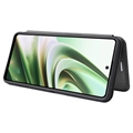 OnePlus Nord CE 3 Lite/N30 Flip Lompakkokotelo - Hiilikuitu - Musta