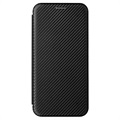OnePlus Nord N20 5G Flip Lompakkokotelo - Hiilikuitu - Musta