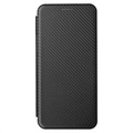 Samsung Galaxy A23 Flip Lompakkokotelo - Hiilikuitu - Musta