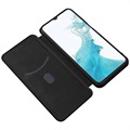 Samsung Galaxy A23 Flip Lompakkokotelo - Hiilikuitu - Musta