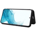 Samsung Galaxy A34 5G Flip Lompakkokotelo - Hiilikuitu - Musta