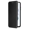 Samsung Galaxy S21 FE 5G Flip Lompakkokotelo - Hiilikuitu