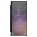 Armored Guards Samsung Galaxy S22 Ultra 5G Flip Läppäkotelo - Hiilikuitu - Musta