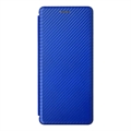 Sony Xperia 5 IV Lompakkokotelo - Hiilikuitu - Sininen