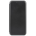 iPhone 13 Mini Flip Lompakkokotelo - Hiilikuitu - Musta