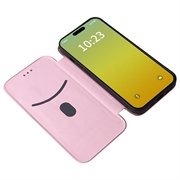 iPhone 15 Flip Lompakkokotelo - Hiilikuitu - Ruusukulta