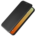 iPhone 15 Pro Max Flip Lompakkokotelo - Hiilikuitu