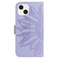 Sunflower Sarja iPhone 14 Plus Lompakkokotelo - Vaalea Violetti