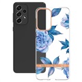 Flower Series Samsung Galaxy A33 5G TPU Kotelo - Sininen Pioni