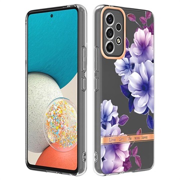 Flower Series Samsung Galaxy A53 5G TPU Kotelo - Violetti Begonia