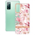 Flower Series Samsung Galaxy S20 FE TPU Kotelo - Pinkki Gardenia