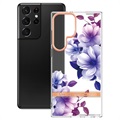 Flower Series Samsung Galaxy S22 Ultra 5G TPU Kotelo