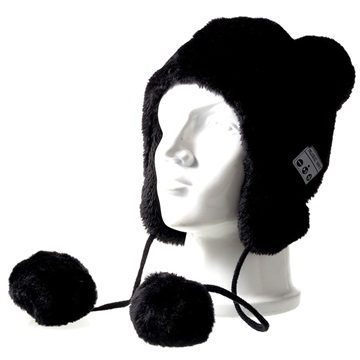 Fluffy Beanie Hue Bluetooth-Kuuloke - Musta