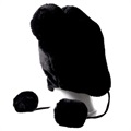 Fluffy Beanie Hue Bluetooth-Kuuloke - Musta