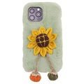 Fluffy Plush iPhone 13 Pro Hybridikotelo - Auringonkukka