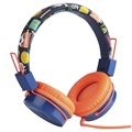 Taitettavat Lasten Stereo Kuulokkeet B2 - 3.5mm - Oranssi / Sininen