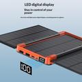 Taitettava aurinkovoimainen varavirtalähde langattomalla latausominaisuudella, 20000mAh - oranssi / musta