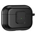 Apple AirPods Pro 2 Magneettinen lataus kuulokkeet TPU asia solki korvanappi kansi karabiini - musta